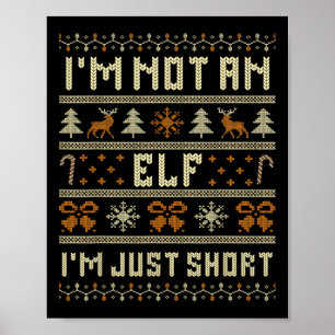 Ich bin kein Elf, ich bin nur klein Lustiger Weihn Poster