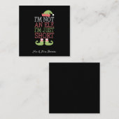 Ich bin kein Elf, ich bin nur Kurze Weihnachten Quadratische Visitenkarte (Vorne/Hinten)