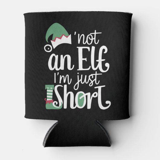 Ich bin kein Elf, ich bin nur Kurze Weihnachtsfeie Dosenkühler (Vorderseite)