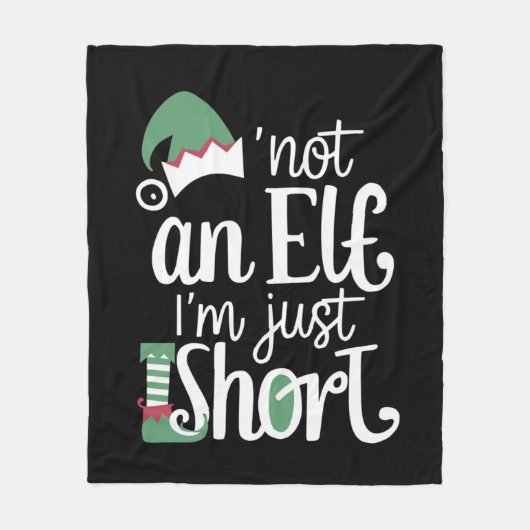 Ich bin kein Elf, ich bin nur Kurze Weihnachtsfeie Fleecedecke (Vorderseite)