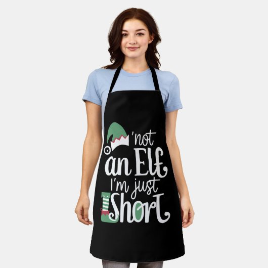 Ich bin kein Elf, ich bin nur Kurze Weihnachtsfeie Schürze (Getragen)