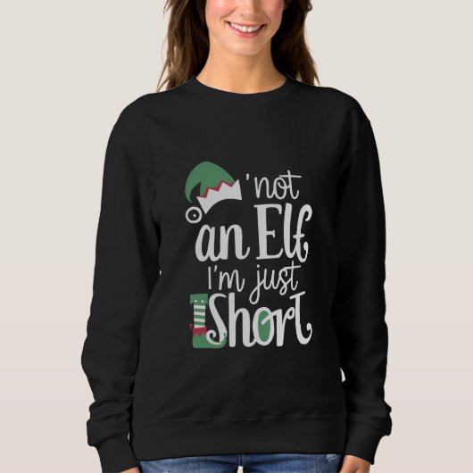 Ich bin kein Elf, ich bin nur Kurze Weihnachtsfeie Sweatshirt (Vorderseite)