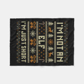 Ich bin kein Elf im Kurzen Weihnachtsspiel Fleecedecke (Vorderseite (Horizontal))