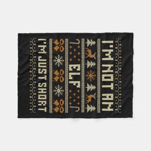 Ich bin kein Elf im Kurzen Weihnachtsspiel Fleecedecke (Vorderseite (Horizontal))