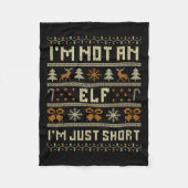 Ich bin kein Elf im Kurzen Weihnachtsspiel Fleecedecke (Vorderseite)