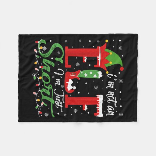 Ich bin kein Elf im Kurzen Weihnachtsspiel Fleecedecke (Vorderseite (Horizontal))
