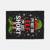 Ich bin kein Elf im Kurzen Weihnachtsspiel Fleecedecke (Vorderseite (Horizontal))