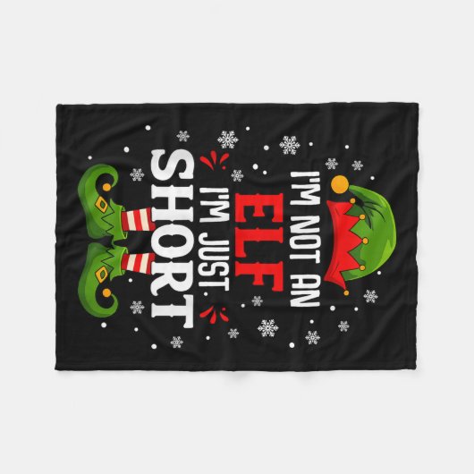 Ich bin kein Elf im Kurzen Weihnachtsspiel Fleecedecke (Vorderseite (Horizontal))