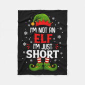 Ich bin kein Elf im Kurzen Weihnachtsspiel Fleecedecke (Vorderseite)