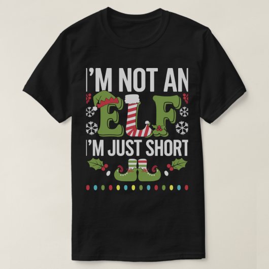 Ich bin kein Elf nur Kurze lustige Weihnachts Weih T-Shirt (Design vorne)