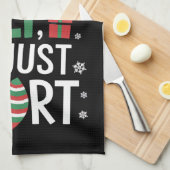 Ich bin kein Elf, nur Kurze Weihnachtsfeiertage Geschirrtuch (Viertel Falte)