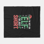 Ich bin kein Elf, nur Kurze WeihnachtsWeihnachtsWe Fleecedecke (Vorderseite (Horizontal))