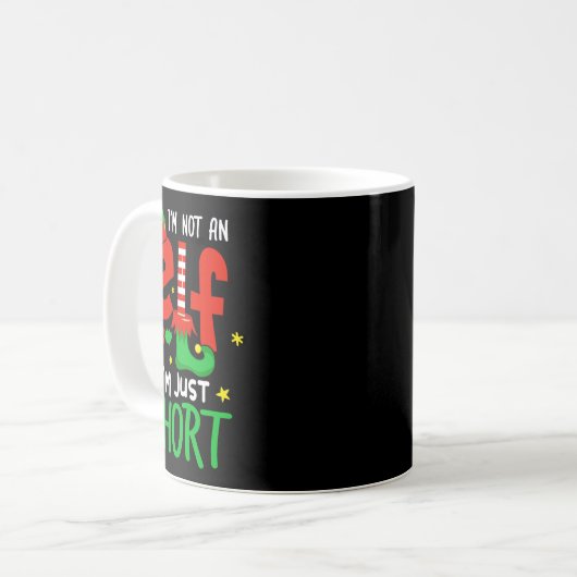Ich bin kein Elf, nur Kurzen lustige Weihnachtsjun Kaffeetasse (Vorderseite Links)