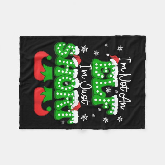 Ich bin kein Elf nur Kurzen Weihnachtsweihnachtsfe Fleecedecke (Vorderseite (Horizontal))