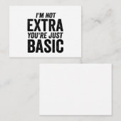 Ich bin kein Extra, du bist einfach ein einfaches  Mitteilungskarte (Vorne/Hinten)