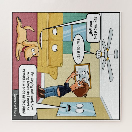 Ich bin kein Fan Punny Jigsaw Puzzle (Horizontal)