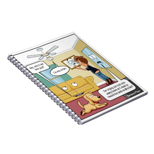 Ich bin kein Fan Punny Notebook Notizblock (Rechte Seite)