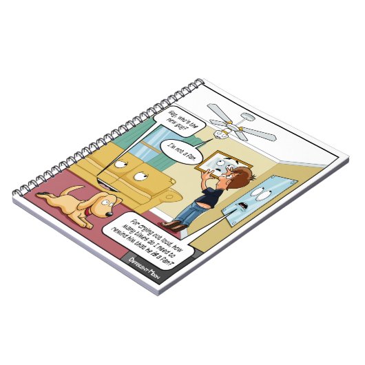 Ich bin kein Fan Punny Notebook Notizblock (Linke Seite)