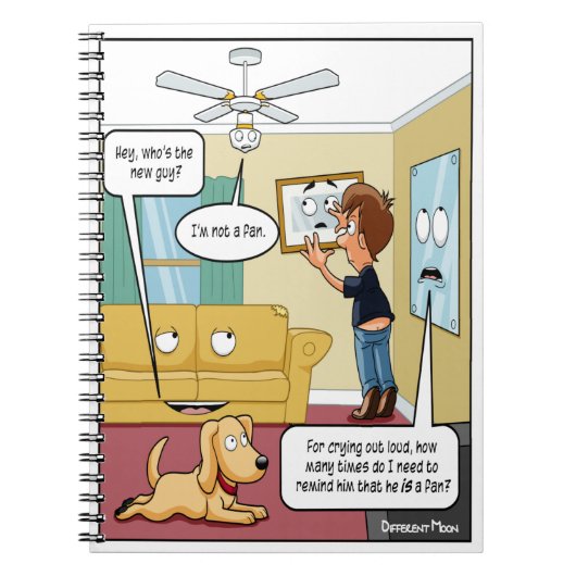 Ich bin kein Fan Punny Notebook Notizblock (Vorderseite)