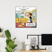 Ich bin kein Fan Punny Poster (Heimbüro)