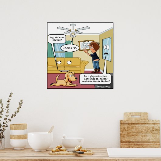 Ich bin kein Fan Punny Poster (Küche)