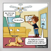 Ich bin kein Fan Punny Poster (Vorne)