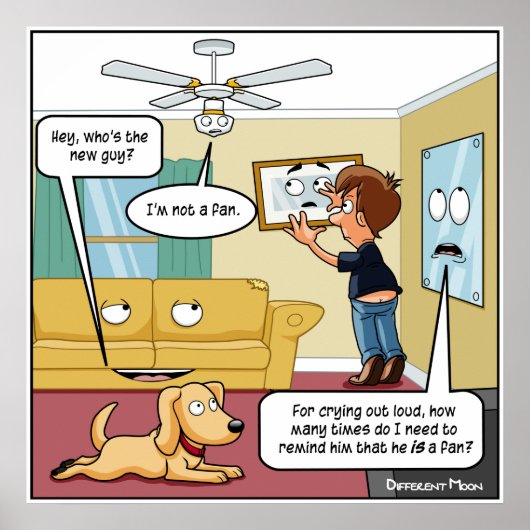 Ich bin kein Fan Punny Poster (Vorne)