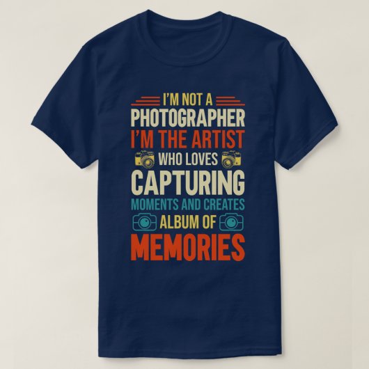 Ich bin kein Fotograf T-Shirt (Design vorne)