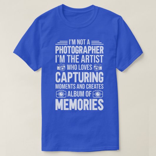 Ich bin kein Fotograf T-Shirt (Design vorne)
