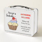 Ich bin kein fruchtbarer Brauch Metall Brotdose (Rückseite)