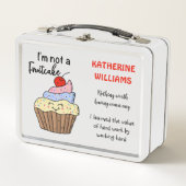 Ich bin kein fruchtbarer Brauch Metall Brotdose (Vorderseite)