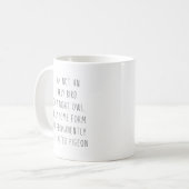 Ich bin kein Frühaufsteher oder eine Nachteule auf Kaffeetasse (Vorderseite Links)