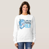 Ich bin kein Gefühl blau Sweatshirt (Vorne ganz)