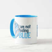 Ich bin kein Gefühl blau Tasse (Vorderseite Links)