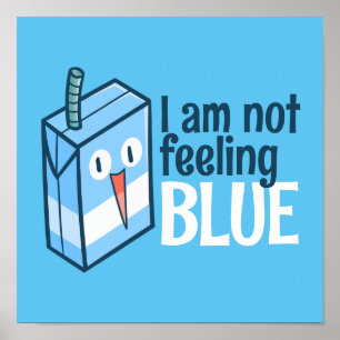 Ich bin kein Gefühl-blaues Sweatshirt Poster