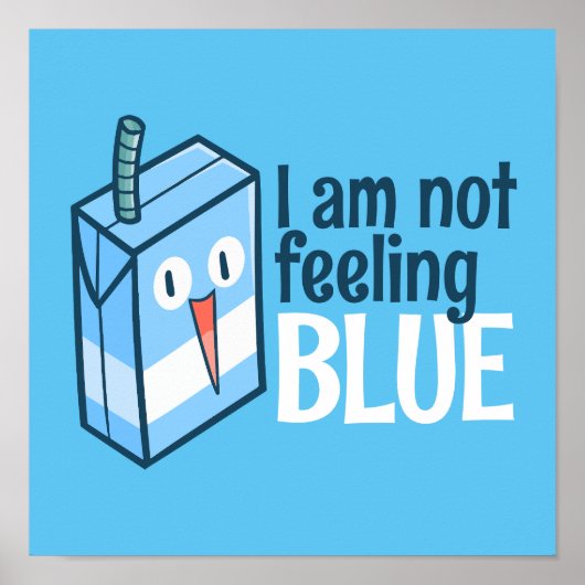 Ich bin kein Gefühl-blaues Sweatshirt Poster (Vorne)