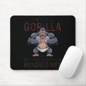 Ich bin kein Gorilla, aber ich kann hundert Männer Mousepad (Mit Mouse)