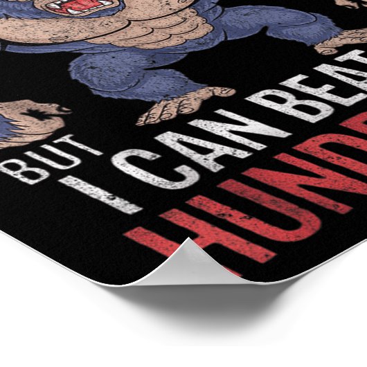 Ich bin kein Gorilla, aber ich kann hundert Männer Poster (Ecke)