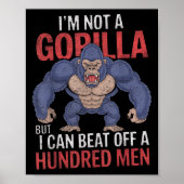 Ich bin kein Gorilla, aber ich kann hundert Männer Poster (Vorne)