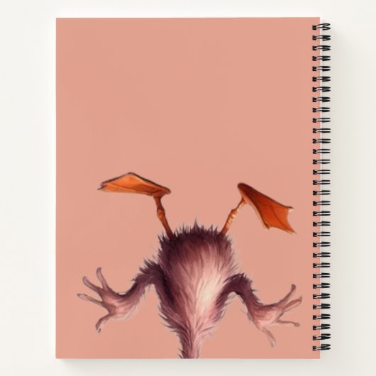 Ich bin kein gruseliges Spiral-Notebook Notizblock (Rückseite)