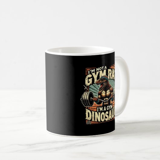 Ich bin kein Gym-Rat, ich bin ein Gym-Dinosaurier  Kaffeetasse (VorderseiteRechts)