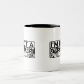 Ich bin kein Gynäkologe, aber ich sehe Meme an Zweifarbige Tasse (Mittel)