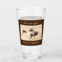 Ich bin kein hässliches, wildestes Foto mit Text Glas