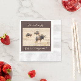 Ich bin kein hässliches, wildestes Foto mit Text Serviette