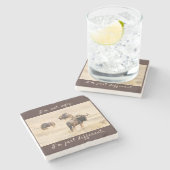 Ich bin kein hässliches, wildestes Foto mit Text Steinuntersetzer (Seitenansicht)