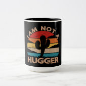 Ich bin kein Hugger ein lustiges Kaktusdesign für Zweifarbige Tasse (Mittel)