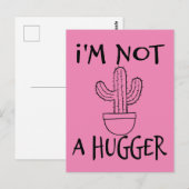 Ich bin kein Hugger Funny Cactus Postkarte (Vorne/Hinten)
