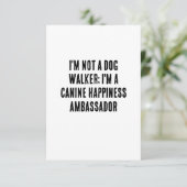 Ich bin kein Hundeschwalker; ich bin ein Hundeglüc Dankeskarte (Stehend Vorderseite)