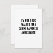 Ich bin kein Hundeschwalker; ich bin ein Hundeglüc Dankeskarte (Vorne/Hinten)