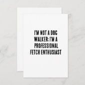 Ich bin kein Hundeschwanderer; ich bin ein berufli Dankeskarte (Vorne/Hinten)
